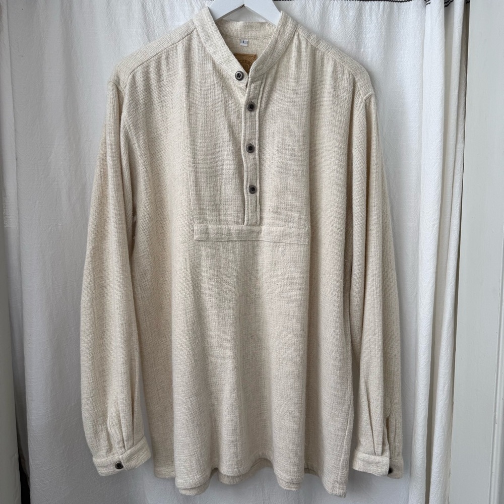 Men’s Frontier Clothing, Wah Maker, Heavy Cotton Henley Pullover sz L